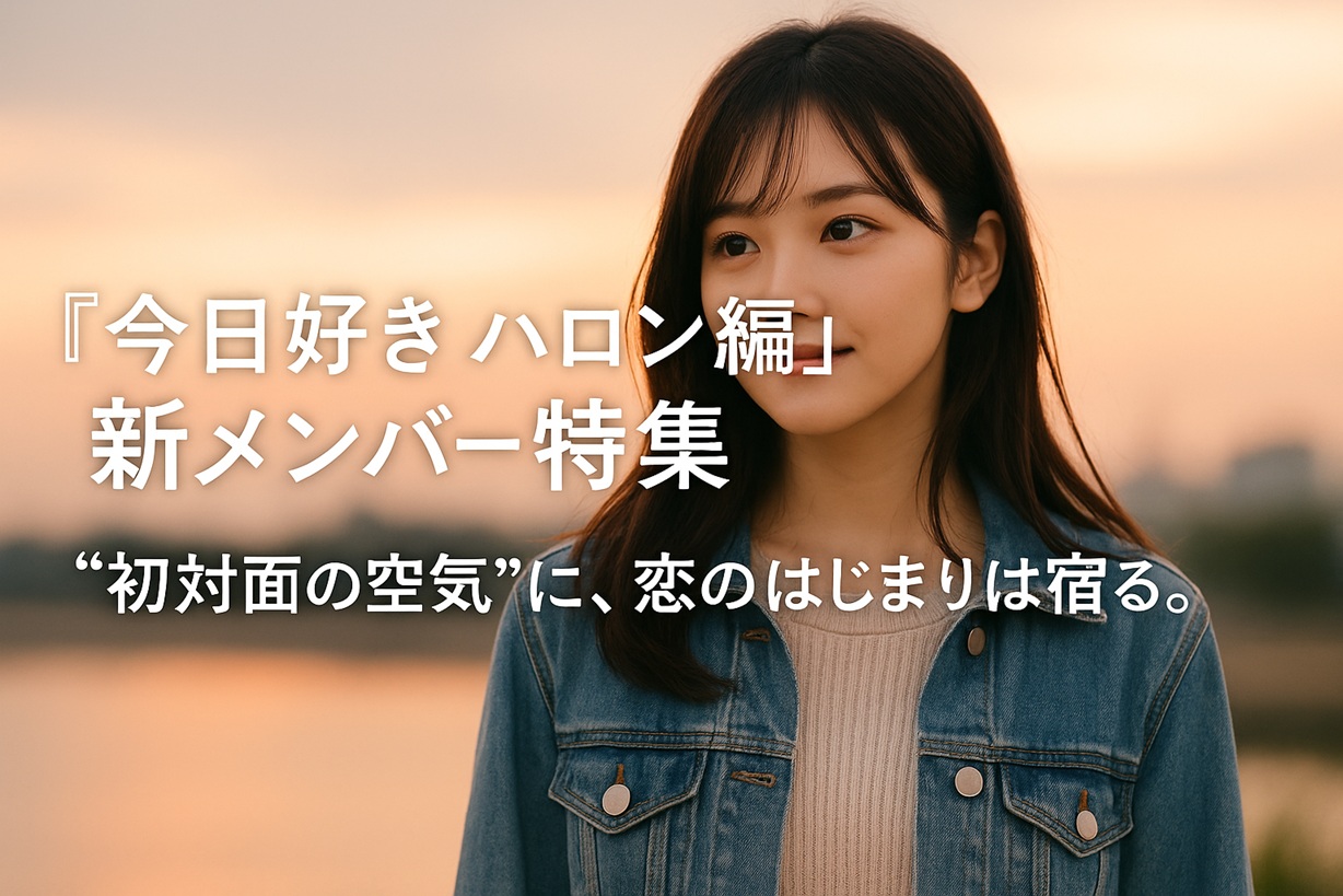 『今日好き ハロン編』新メンバー特集|“初対面の空気”に、恋のはじまりは宿る。 | 恋って、きっと。