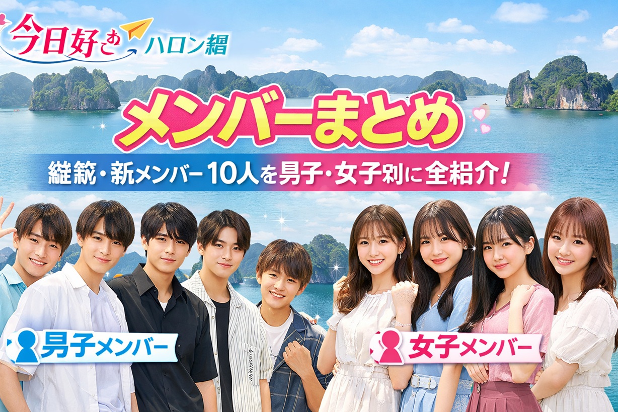 今日好きハロン編メンバーまとめ|継続・新メンバー10人を男子・女子別に全紹介! | 恋って、きっと。